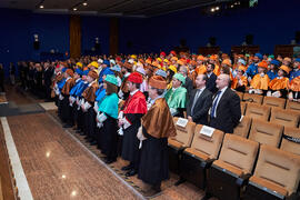 Asistentes a la investidura de Bernardo Quintero como Doctor "Honoris Causa" por la Universidad de Málaga. Paraninfo. Marzo de 2025