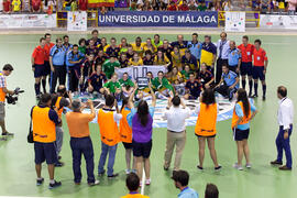 Jugadoras de Brasil y España. Partido Brasil contra España. 14º Campeonato del Mundo Universitari...