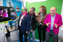 José Ángel Narváez, José Francisco Murillo, María Jesús Martínez y Pedro Montiel en el estand del...