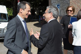 José Ángel Narváez recibe al ministro de Ciencia, Innovación y Universidades, Pedro Duque. Edific...