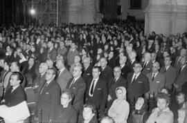 Málaga. Funeral en la catedral con motivo de la muerte del papa Juan XXIII. Junio de 1963