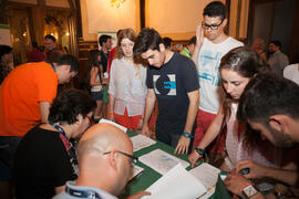 Entrega de acreditaciones. Olimpiada Española de Economía, Fase Nacional. Sala Unicaja de Concier...