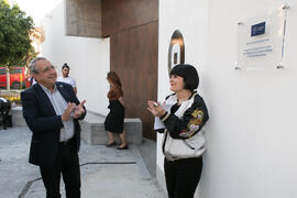 Inauguración de la sala de exposiciones "Espacio Cero" en el Contenedor Cultural. Campu...