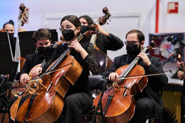 Violonchelistas. Concierto de Bandas Sonoras de la 31 edición de Fancine de la Universidad de Mál...