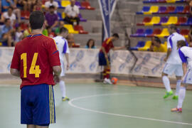 Partido España contra Eslovaquia. 14º Campeonato del Mundo Universitario de Fútbol Sala 2014 (FUTSAL). Antequera. Julio de 2014