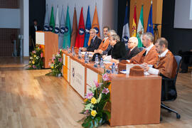 Mesa presidencial en la Apertura del Curso Académico 2016/2017 de la Universidad de Málaga. Salón...