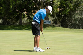 Jugada en el Campeonato Europeo de Golf Universitario. Antequera. Junio de 2019