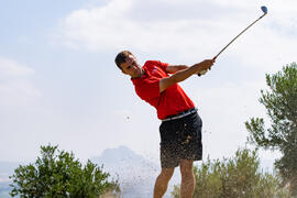 Jugador de la Universidad de Stirling. Campeonato Europeo de Golf Universitario. Antequera. Junio...