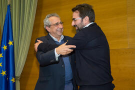 Toma de Posesión de José María Rosales Jaime como nuevo catedrático del Departamento de Filosofía de la Universidad de Málaga. Edificio del Rectorado. Febrero de 2018