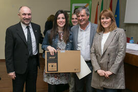 Entrega de premios de la X Olimpiada de Economía. XI Jornadas Andaluzas de Enseñanza de Economía. Facultad de Ciencias Económicas y Empresariales. Febrero de 2018