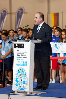 Manuel Jesús Barón Ríos. Ceremonia de apertura del IX Campeonato de Europa Universitario de Fútbo...