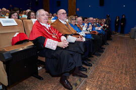 Asistentes a la investidura de Bernardo Quintero como Doctor "Honoris Causa" por la Universidad de Málaga. Paraninfo. Marzo de 2025
