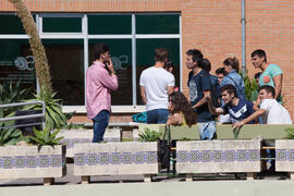 Ambiente en la facultad de Ciencias Económicas y Empresariales. Campus de El Ejido. Mayo de 2015