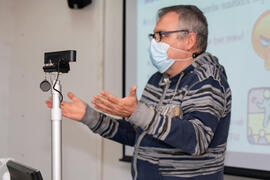 Aula de la Facultad de Ciencias de la Universidad de Málaga. Campus de Teatinos. Octubre de 2020