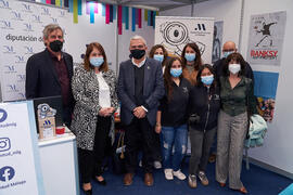 Foto de grupo. Visita a la Jornada de Puertas Abiertas de la Universidad de Málaga. Complejo Polideportivo Universitario. Marzo de 2022