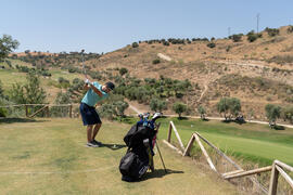 Jugada en el Campeonato Europeo de Golf Universitario. Antequera. Junio de 2019