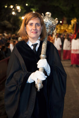 Representante de la Universidad de Málaga en el desfile procesional de la Hermandad de los Estudi...