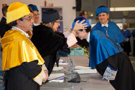 Investidura de nuevos doctores por la Universidad de Málaga. Salón de Actos de la Escuela Técnica...