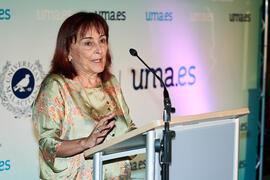 Discurso de Coral Erades. Homenaje al personal jubilado o que cumple 25 años de servicio en la Universidad de Málaga. Jardín Botánico. Septiembre de 2021