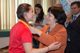 Entrega de medalla. Campeonato de España Universitario de Golf. Antequera. Abril de 2017