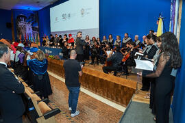 Actuación musical. Entrega de la Medalla de Oro de la Universidad de Málaga la Universidad de Córdoba y a la Universidad de Sevilla. Paraninfo. Junio de 2023