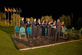 Actuación de la Coral María Inmaculada de Antequera. Inauguración del Campeonato Mundial Universitario de Golf. Antequera Golf. Junio de 2010