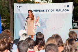 Acto de bienvenida a los alumnos Erasmus de la Universidad de Málaga. Jardín Botánico. Octubre de...