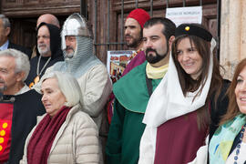 Foto de grupo tras el estreno del documental "Kristina, princesa de Noruega". Covarrubi...