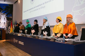 Mesa presidencial de la investidura de nuevos doctores por la Universidad de Málaga. Paraninfo. Marzo de 2017