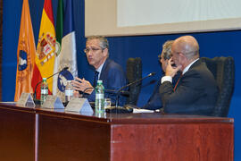 Conferencia de Pablo Hernández de Cos en la Facultad de Ciencias Económicas y Empresariales de la Universidad de Málaga. Paraninfo. Octubre de 2022