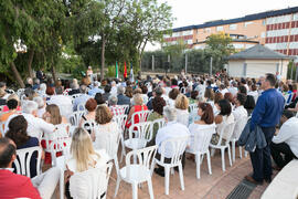 Intervención de María del Carmen Álvarez en el homenaje al personal jubilado de la Universidad de Málaga. Jardín Botánico. Junio 2017