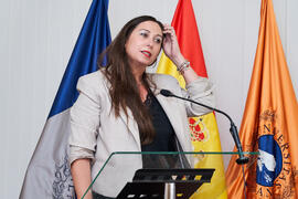 Beatriz Rodríguez Díaz. Presentación del Retrato de Honor de D. Eugenio José Luque Domínguez. Facultad de Ciencias Económicas y Empresariales. Junio de 2025