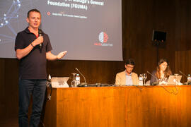 Conferencia de Andy Fitz "Un enfoque sociológico de la Inteligencia artificial. Impacto en el mercado laboral.  Nuevas profesiones". Curso "La buena Inteligencia Artificial". Cursos de Verano de la Universidad de Málaga. Ronda. Julio de 2018