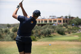 Jugador de la Universidad de Málaga. Campeonato Europeo de Golf Universitario. Antequera. Junio de 2019