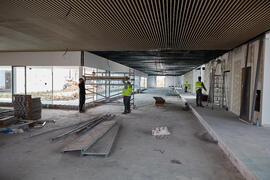 Obras en el interior del nuevo Pabellón de Gobierno. Campus de Teatinos. Abril de 2021