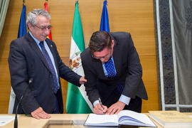 Toma de Posesión de José Jiménez Jiménez como nuevo Director de Secretariado de la Escuela de Doctorado de la Universidad de Málaga. Edificio del Rectorado. Febrero de 2018