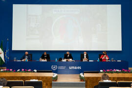 Mesa presidencial. Apertura del Curso Académico 2020/2021 de la Universidad de Málaga. Paraninfo....