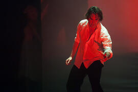 Álvaro Lozano en la gala inaugural de la XXV edición de Fancine de la Universidad de Málaga. Teatro Cervantes. Noviembre de 2015