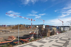 Obras del nuevo Pabellón de Gobierno. Campus de Teatinos. Diciembre de 2020