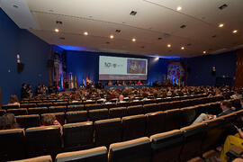 Entrega de la Medalla de Oro de la Universidad de Málaga a la Universidad de Córdoba y a la Universidad de Sevilla. Paraninfo. Junio de 2023