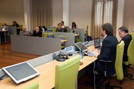 Intervención de José Manuel Martínez Sierra. Tercera sesión del X Pleno del Consejo Universitario Iberoamericano (CUIB) en la Universidad de Málaga. Rectorado. Marzo de 2012
