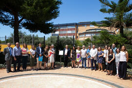 Foto de grupo. Inauguración de la glorieta Botánicos de la UMA. Jardín Botánico de la Universidad...