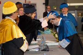 Investidura de nuevos doctores por la Universidad de Málaga. Salón de Actos de la Escuela Técnica...