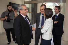 Visita del ministro de Ciencia, Innovación y Universidades, Pedro Duque. Edificio del Rectorado. ...