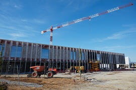 Obras del nuevo Pabellón de Gobierno. Campus de Teatinos. Abril de 2021
