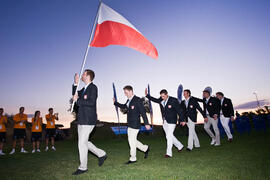 Equipo de Polonia. Inauguración del Campeonato Mundial Universitario de Golf. Antequera Golf. Junio de 2010