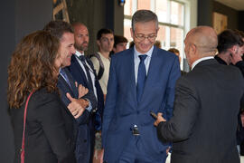Llegada de Pablo Hernández de Cos a la Facultad de Ciencias Económicas y Empresariales de la Universidad de Málaga. Paraninfo. Octubre de 2022